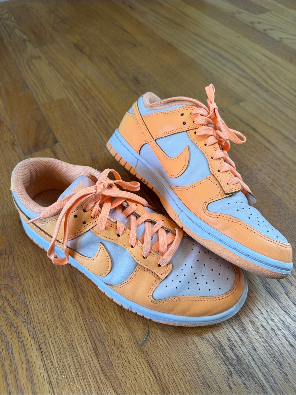 Nike Women’s Low Top Sneakers in Peach Orange and White